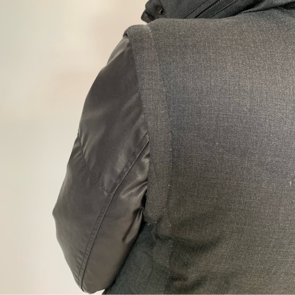 KOOPLES DOWN JACKET VEST GILET DETACH SLEEVES FUR COLLAR DK GREY BLACK STOW HOOD - Picture 10 of 13